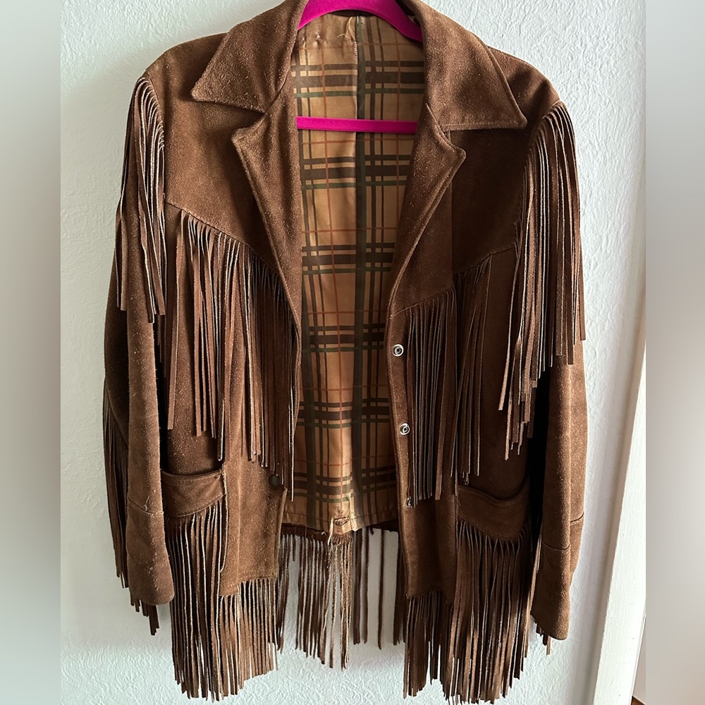 Vintage Fringe Leather Jacket